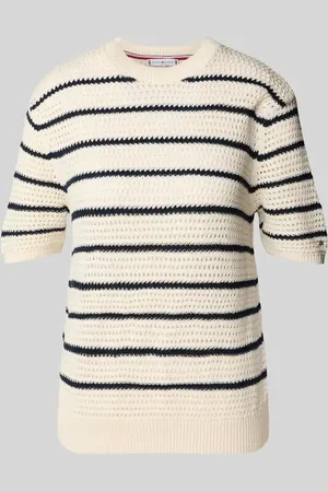 Tommy Hilfiger Sweter szydełkowy o kroju regular fit z mieszanki bawełny