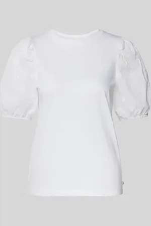 TOM TAILOR T-shirt o kroju regular fit z bufiastymi rękawami