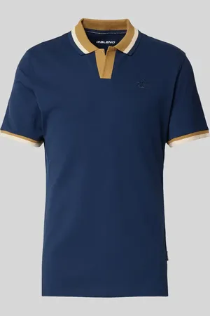 Blend Koszulka polo o kroju regular fit z dekoltem w serek model ‘Evo’