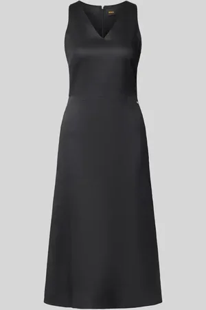 HUGO BOSS Sukienka midi z dekoltem w serek model ‘Dasico’