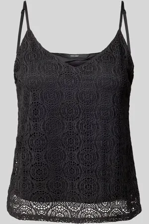 VERO MODA Top na ramiączkach o kroju comfort fit z koronką model ‘MAYA’