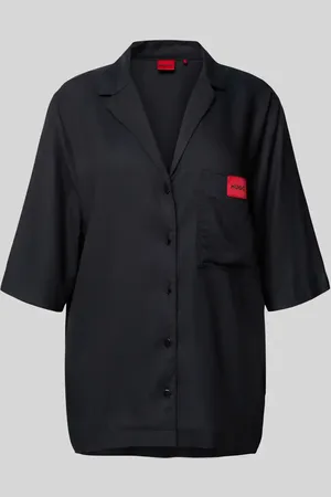 HUGO BOSS Góra od piżamy z wiskozy z kieszenią na piersi model ‘JADE’