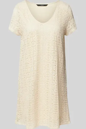 VERO MODA Sukienka casualowa o kroju regular fit z koronki model ‘MAYA’