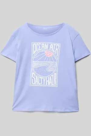 Roxy T-shirt z nadrukiem ze sloganem
