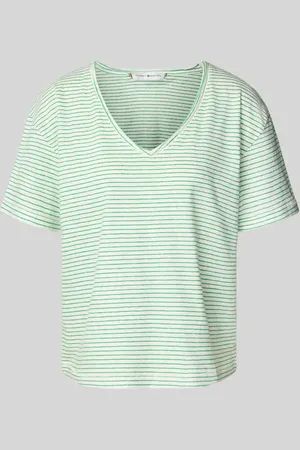 Tommy Hilfiger T-shirt o kroju relaxed fit z mieszanki lnu i bawełny
