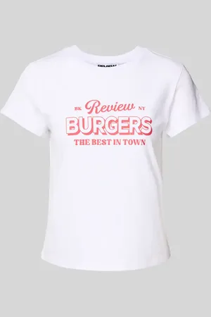 Review T-shirt z nadrukiem z logo