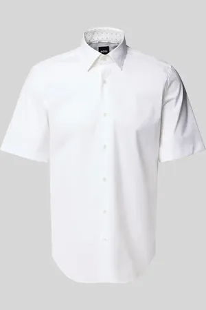 HUGO BOSS Koszula biznesowa o kroju regular fit z rękawami o dł. 1/2 model ‘Joe’