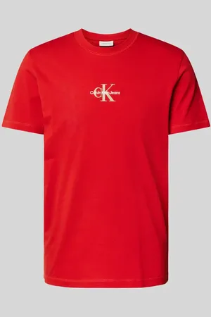Calvin Klein T-shirt z okrągłym dekoltem i wyhaftowanym logo