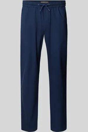 Blend Spodnie lniane o kroju regular fit z tunelem model ‘BAY’