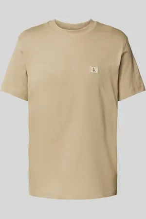 Calvin Klein T-shirt z wyhaftowanym logo i okrągłym dekoltem