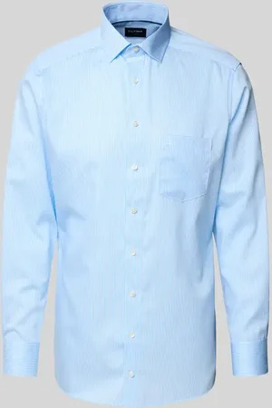 Olymp Koszula biznesowa o kroju slim fit z kieszenią na piersi model ‘Global’