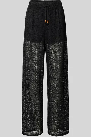 VERO MODA Spodnie szerokie z koronki model ‘MAYA’