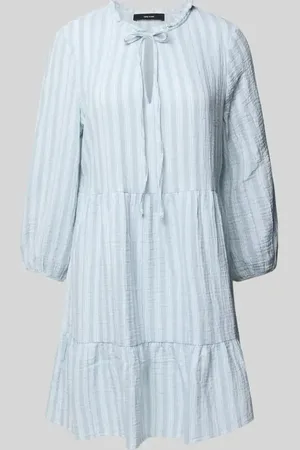 VERO MODA Sukienka midi taliowana z czystej bawełny model ‘NANNA’