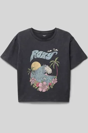 Roxy T-shirt z okrągłym dekoltem model ‘GONE TO CALIFORNIA’