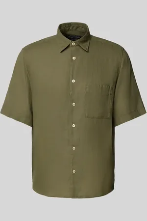 Marc O’ Polo Koszula lniana o kroju regular fit z krótkim rękawem