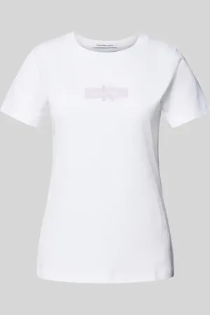 Calvin Klein T-shirt o kroju slim fit z nadrukiem z logo model ‘MONOLOGO’