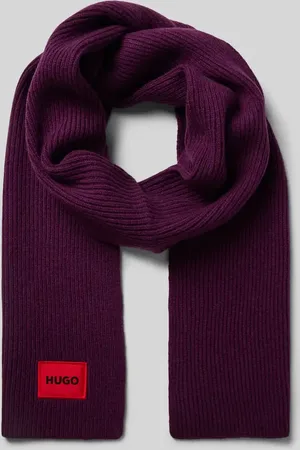 HUGO BOSS Szal z naszywką z logo model ‘Saffa’