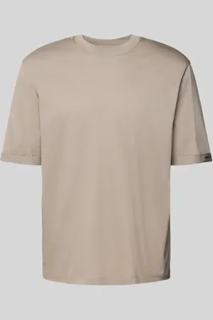 Armani Exchange T-shirt z prążkowanym okrągłym dekoltem