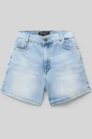 Blue Effect Szorty jeansowe o kroju regular fit z naszywką z logo