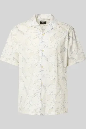Fynch-Hatton Koszula casualowa o kroju relaxed fit z rękawem o dł. 1/2 model ‘Beach’
