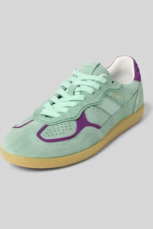 ALOHAS Sneakersy skórzane z detalem z logo