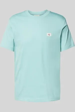 Calvin Klein T-shirt z wyhaftowanym logo i okrągłym dekoltem