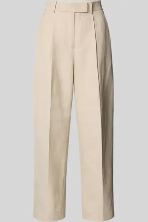 Tommy Hilfiger Spodnie materiałowe o kroju tapered z dodatkiem lnu