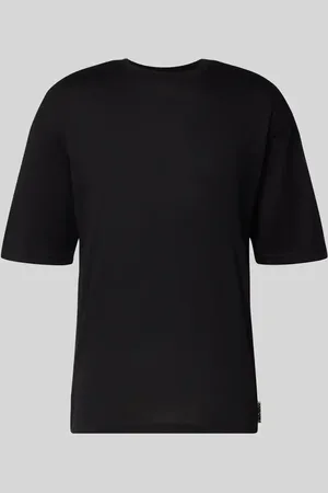 Review T-shirt z detalem z logo i okrągłym dekoltem