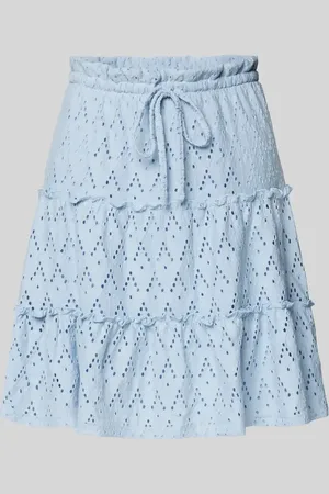 VILA Spódnica mini z haftem angielskim model ‘AMALINA’