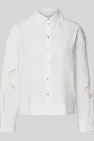 Opus Bluzka o kroju regular fit z haftem angielskim model ‘Fotanis’