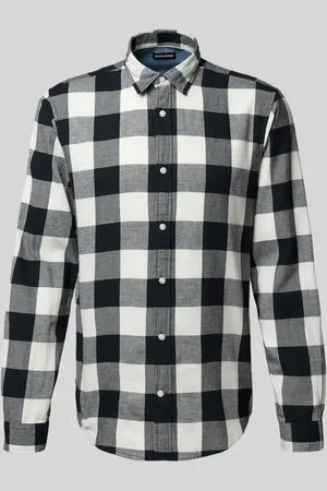 JACK & JONES Koszula casualowa o kroju regular fit z diagonalu model ‘Gingham’