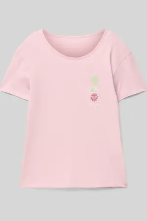 Roxy T-shirt z nadrukiem z logo model ‘DAY AND NIGHT’