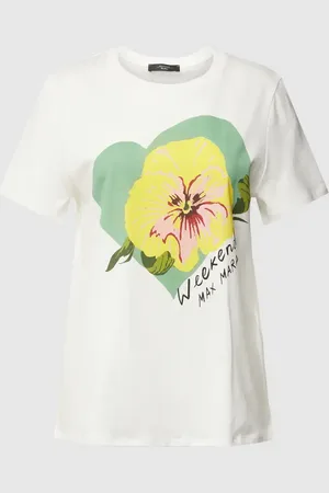 Max Mara T-shirt z nadrukiem z logo i motywem model ‘YEN’