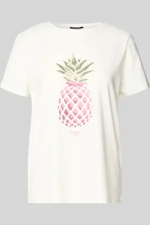 Comma, T-shirt z obszyciem kamieniami stras z logo
