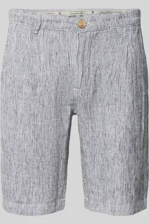 Colours & Sons Szorty lniane o kroju regular fit z kieszeniami z tyłu