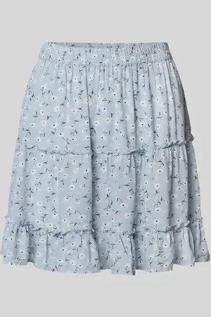 Pieces® Spódnica mini o rozkloszowanym kroju ze wzorem na całej powierzchni model ‘NYA’