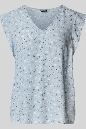 Pieces® Top bluzkowy o kroju regular fit z krótkim rękawem model ‘NYA’