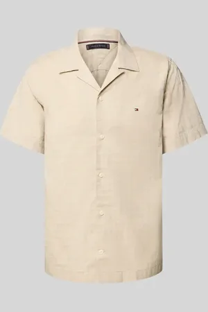 Tommy Hilfiger Koszula casualowa o kroju regular fit z mieszanki bawełny i lnu