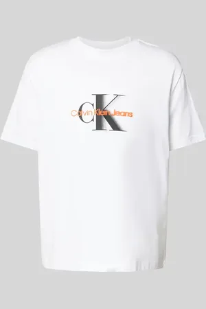 Calvin Klein T-shirt z nadrukiem z logo i okrągłym dekoltem