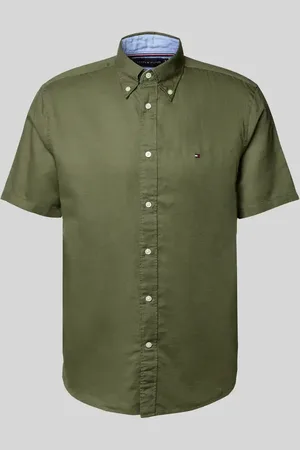 Tommy Hilfiger Koszula casualowa o kroju regular fit z mieszanki bawełny i lnu