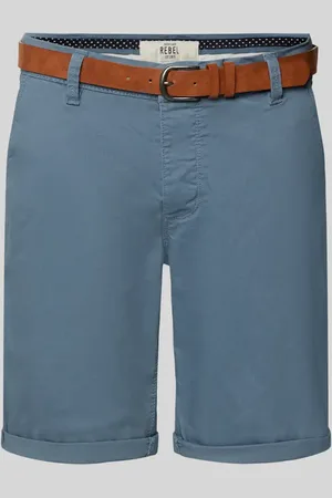Redefined Rebel Szorty chinosy o kroju regular fit z paskiem model ‘MIKE’