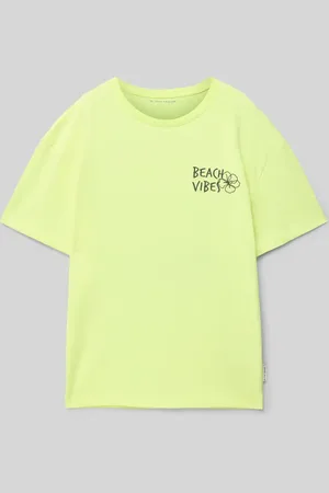 TOM TAILOR T-shirt o kroju oversized z mieszanki bawełny