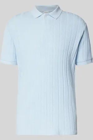 SELECTED Koszulka polo o kroju slim fit z fakturowanym wzorem model ‘JADEN’