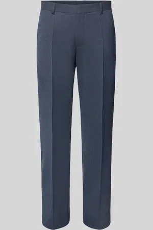 HUGO BOSS Spodnie do garnituru o kroju regular fit w kant model ‘Lenon’