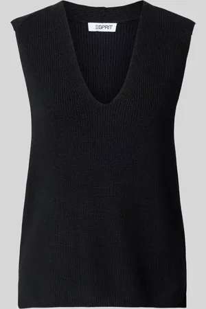 ESPRIT Top z dzianiny z dekoltem w serek