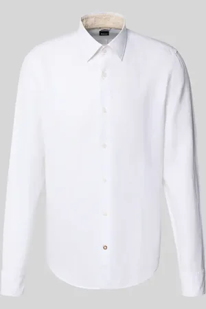 HUGO BOSS Koszula biznesowa o kroju casual fit z listwą guzikową