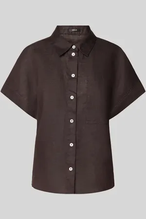 Opus Bluzka lniana o kroju slim fit z rękawem o dł. 1/2 model ‘Felisa’