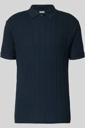 SELECTED Koszulka polo o kroju slim fit z fakturowanym wzorem model ‘JADEN’