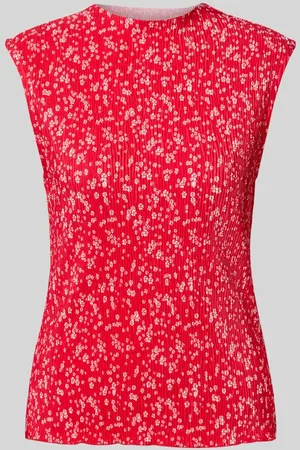 Pieces® Top o kroju slim fit z efektem krepy model ‘FLORA’