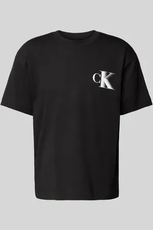Calvin Klein T-shirt z nadrukiem z logo i okrągłym dekoltem